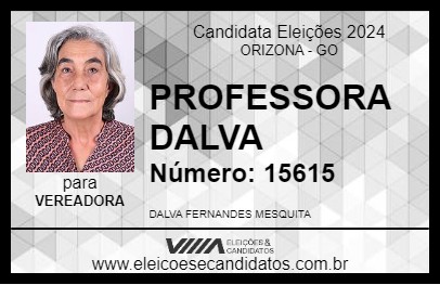 Candidato PROFESSORA DALVA 2024 - ORIZONA - Eleições