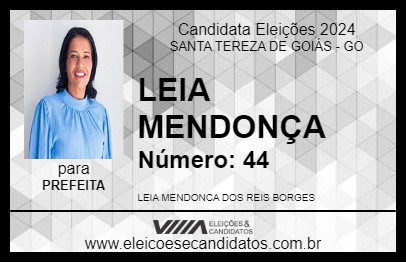 Candidato LEIA MENDONÇA 2024 - SANTA TEREZA DE GOIÁS - Eleições