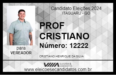 Candidato PROF CRISTIANO 2024 - ITAGUARU - Eleições