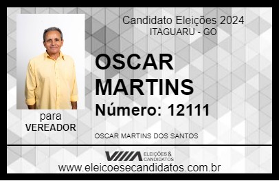 Candidato OSCAR MARTINS 2024 - ITAGUARU - Eleições