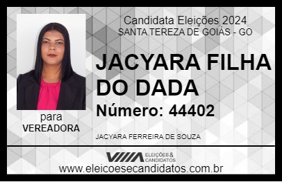 Candidato JACYARA FILHA DO DADA 2024 - SANTA TEREZA DE GOIÁS - Eleições