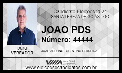 Candidato JOAO PDS 2024 - SANTA TEREZA DE GOIÁS - Eleições