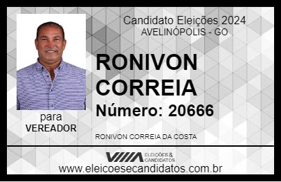 Candidato RONIVON CORREIA 2024 - AVELINÓPOLIS - Eleições