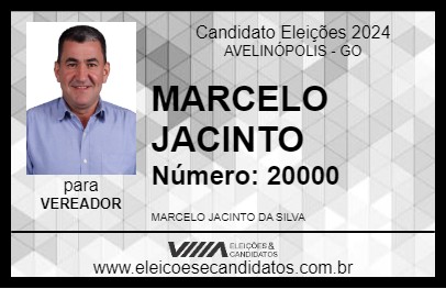 Candidato MARCELO JACINTO 2024 - AVELINÓPOLIS - Eleições