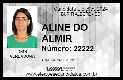 Candidato ALINE DO ALMIR 2024 - BURITI ALEGRE - Eleições