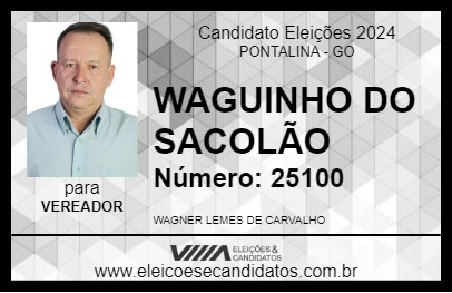 Candidato WAGUINHO DO SACOLÃO 2024 - PONTALINA - Eleições