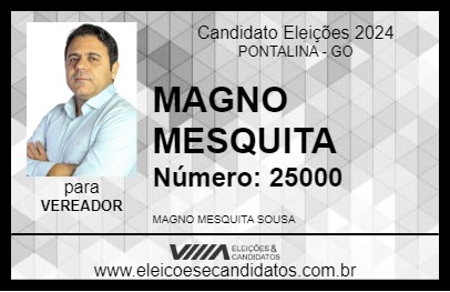 Candidato MAGNO MESQUITA 2024 - PONTALINA - Eleições