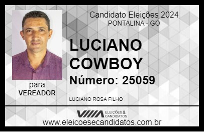 Candidato LUCIANO COWBOY 2024 - PONTALINA - Eleições