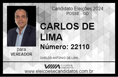 Candidato CARLOS DE LIMA 2024 - POSSE - Eleições