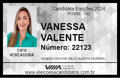 Candidato VANESSA VALENTE 2024 - POSSE - Eleições