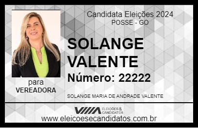 Candidato SOLANGE VALENTE 2024 - POSSE - Eleições