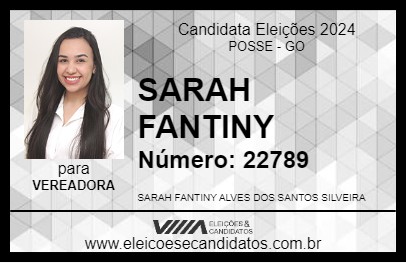 Candidato SARAH FANTINY 2024 - POSSE - Eleições