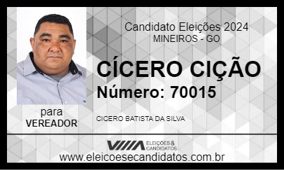 Candidato CÍCERO  CIÇÃO 2024 - MINEIROS - Eleições