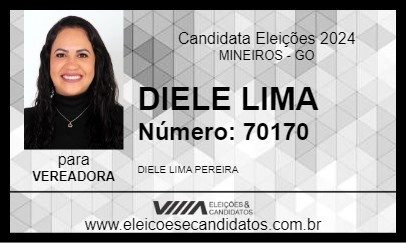 Candidato DIELE LIMA 2024 - MINEIROS - Eleições