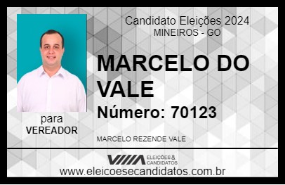 Candidato MARCELO DO VALE 2024 - MINEIROS - Eleições