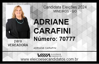 Candidato ADRIANE CARAFINI 2024 - MINEIROS - Eleições