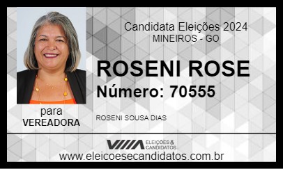 Candidato ROSENI  ROSE 2024 - MINEIROS - Eleições