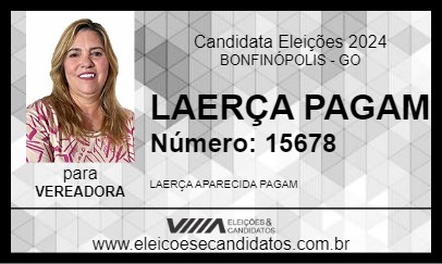 Candidato LAERÇA PAGAM 2024 - BONFINÓPOLIS - Eleições