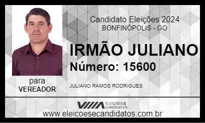 Candidato IRMÃO JULIANO 2024 - BONFINÓPOLIS - Eleições