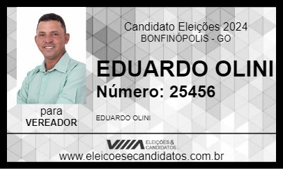 Candidato EDUARDO OLINI 2024 - BONFINÓPOLIS - Eleições