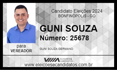 Candidato GUNI SOUZA 2024 - BONFINÓPOLIS - Eleições