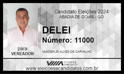 Candidato DELEI 2024 - ABADIA DE GOIÁS - Eleições