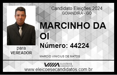 Candidato MARCINHO DA OI 2024 - GOIANDIRA - Eleições