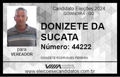 Candidato DONIZETE DA SUCATA 2024 - GOIANDIRA - Eleições