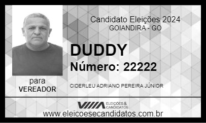 Candidato DUDDY 2024 - GOIANDIRA - Eleições