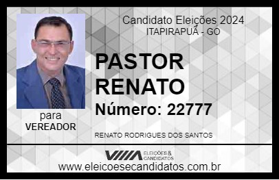 Candidato PASTOR RENATO 2024 - ITAPIRAPUÃ - Eleições