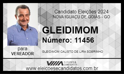 Candidato GLEIDIMOM 2024 - NOVA IGUAÇU DE GOIÁS - Eleições