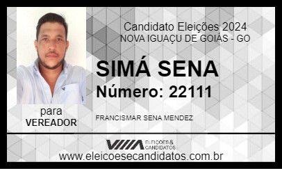 Candidato SIMÁ SENA 2024 - NOVA IGUAÇU DE GOIÁS - Eleições