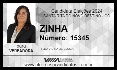 Candidato ZINHA 2024 - SANTA RITA DO NOVO DESTINO - Eleições