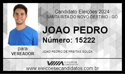 Candidato JOAO PEDRO 2024 - SANTA RITA DO NOVO DESTINO - Eleições