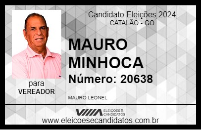 Candidato MAURO MINHOCA 2024 - CATALÃO - Eleições