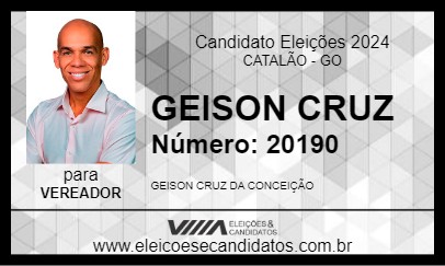 Candidato GEISON CRUZ 2024 - CATALÃO - Eleições