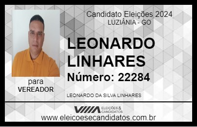 Candidato LEONARDO LINHARES 2024 - LUZIÂNIA - Eleições