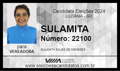 Candidato SULAMITA 2024 - LUZIÂNIA - Eleições