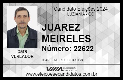 Candidato JUAREZ MEIRELES 2024 - LUZIÂNIA - Eleições