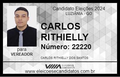 Candidato CARLOS RITHIELLY 2024 - LUZIÂNIA - Eleições