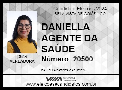 Candidato DANIELLA AGENTE DA SAÚDE 2024 - BELA VISTA DE GOIÁS - Eleições