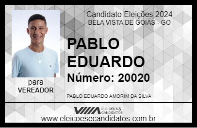 Candidato PABLO EDUARDO 2024 - BELA VISTA DE GOIÁS - Eleições