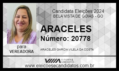 Candidato ARACELES 2024 - BELA VISTA DE GOIÁS - Eleições