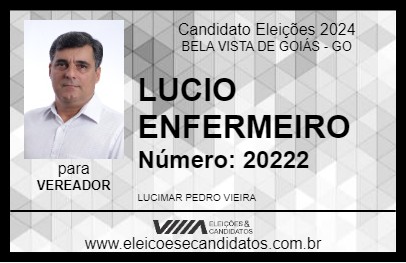 Candidato LUCIO ENFERMEIRO 2024 - BELA VISTA DE GOIÁS - Eleições