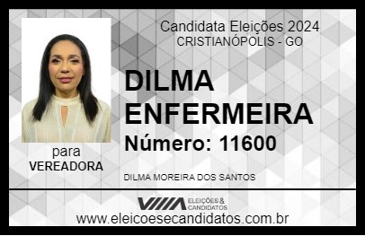 Candidato DILMA ENFERMEIRA 2024 - CRISTIANÓPOLIS - Eleições