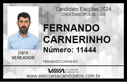 Candidato FERNANDO CARNERINHO 2024 - CRISTIANÓPOLIS - Eleições