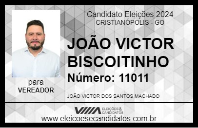 Candidato JOÃO VICTOR BISCOITINHO 2024 - CRISTIANÓPOLIS - Eleições