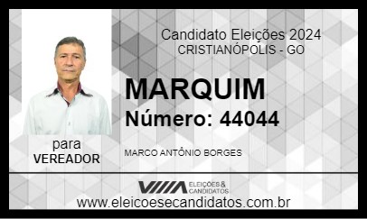 Candidato MARQUIM 2024 - CRISTIANÓPOLIS - Eleições