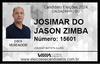 Candidato JOSIMAR DO JASON ZIMBA 2024 - CALDAZINHA - Eleições