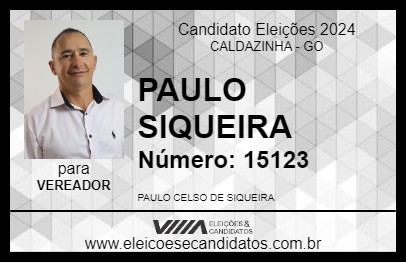 Candidato PAULO SIQUEIRA 2024 - CALDAZINHA - Eleições